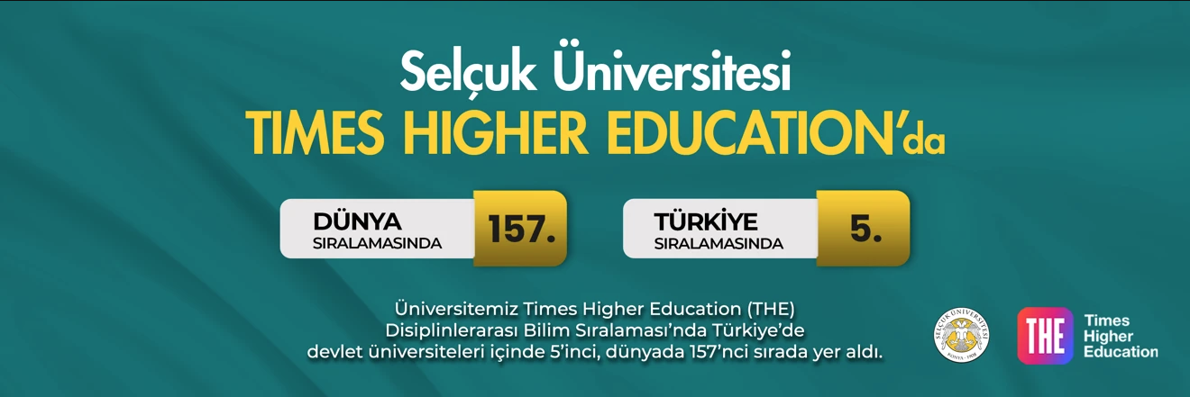 Selçuk Üniversitesi, THE sıralamasında Türkiye’de 5’inci sırada